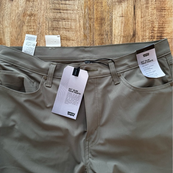 Levi's Green 511 slim tech chinos pants stretch Comfortable Straight Leg 36x34 - Picture 11 of 11